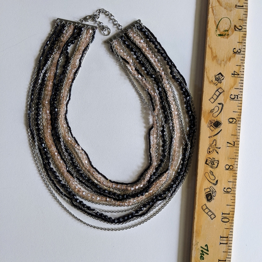 Multi-Strand Beaded Necklace - Picture 2 of 3